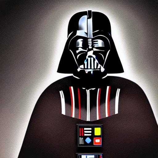 Image similar to darth vader putting stips of bacon on his helmet, digital art, photorealistic, hyperdetailed