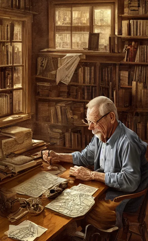 Prompt: old man doing hard work, do what we can, then leave it to god, d & d, non - fiction, elegant, highly detailed, digital painting, 8 k uhd, consistency object, dynamic anatomy form, straight line, remove duplication object, concept art, intricate, sharp focus, illustration, art by robin eley, paul lung, samuel silva