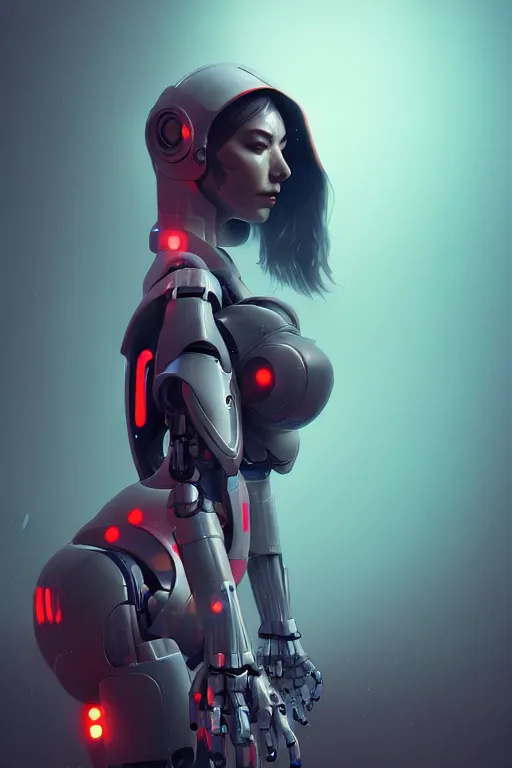 Image similar to a digital painting of robot woman cyberpunk art by ruan jia, zbrush central contest winner, fantasy art, artstation hd, zbrush, polycount