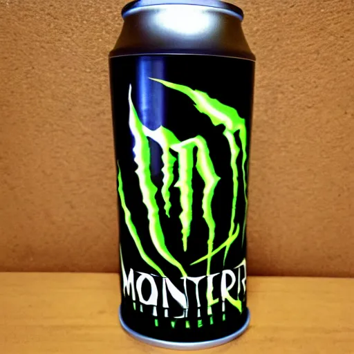 Prompt: new design aluminum can monster energy