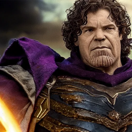 Image similar to Thanos as Frodo Baggins