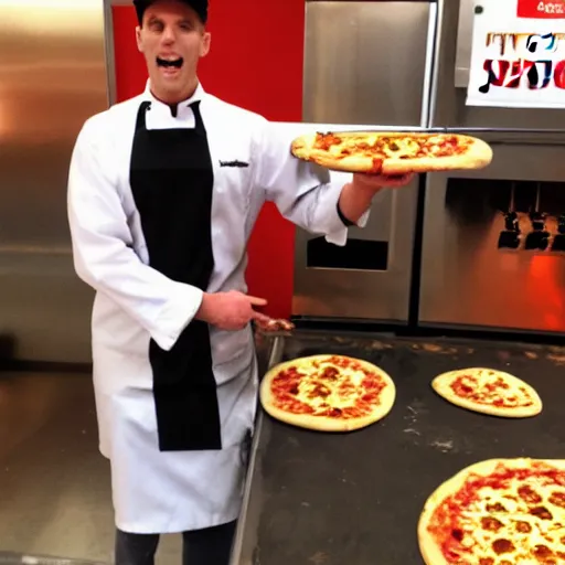 Prompt: jerma985 as a pizza chef