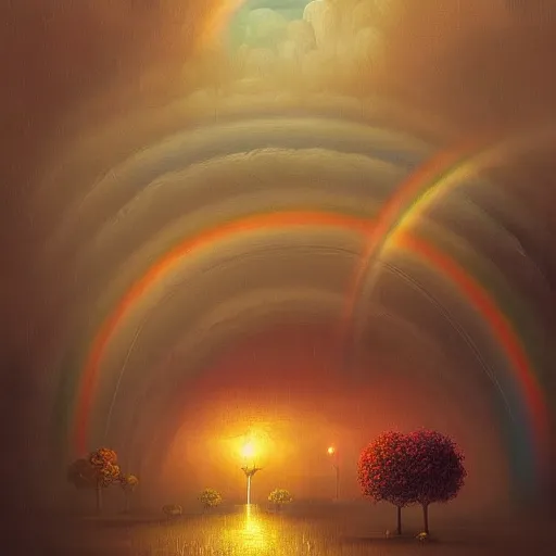 Image similar to thunderstorms and rainbows by gediminas pranckevicius