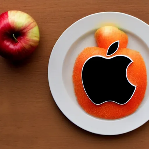 Image similar to an apple that looks like tim cook. professional food photography.