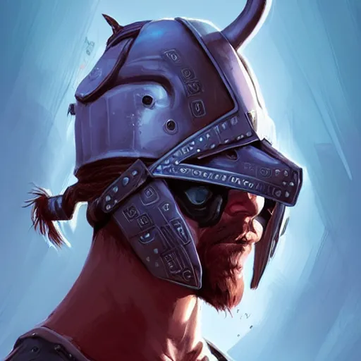 Image similar to cyberpunk viking helmet mask warrior goddess robot ninja fantasy, art gta 5 cover, official fanart behance hd artstation by jesper ejsing, by rhads, makoto shinkai and lois van baarle, ilya kuvshinov, ossdraws