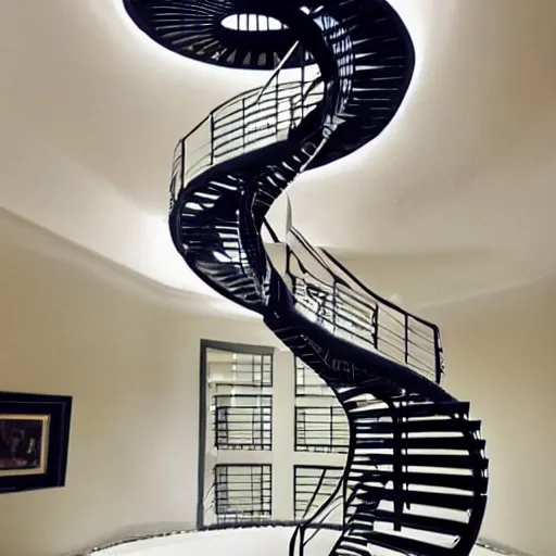 Prompt: Darth Vader walking down an infinite spiral staircase made out of diamonds,