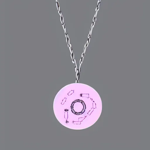 Prompt: bacteria necklace, white mink with big pink neck circle of chromosomes and bacteria matte art hd 8k starring at camera symmetrical mink face bacteria chromosomes matte portrait photo