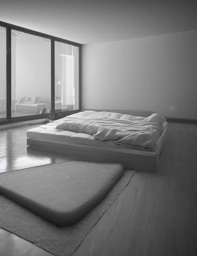 Prompt: wide angle photo of floating bed above floor in the middle of epic room with windows opening to other fantasy dimensions by andrzej sykut by lee madgewick, photorealistic, octane render, recursive!!!!, flowing, cascading, multiverse!!!!!!, labyrinthine, optical illusion, impossible angles