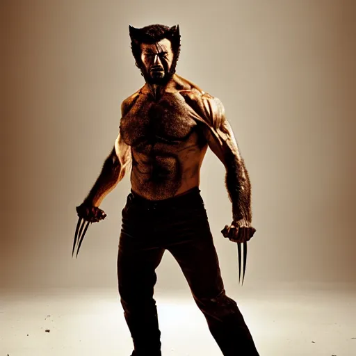 Image similar to the wolverine, zombie, full body shot by yousuf karsh, golden hour, realistic, body shot, sharp focus, 8 k high definition, insanely detailed, intricate, elegant