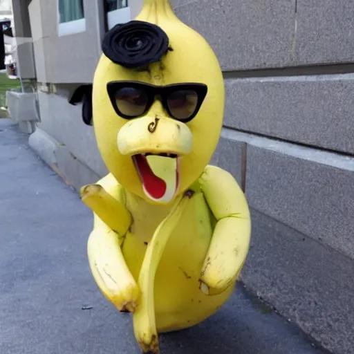 Image similar to banana dressed up for a day at the office