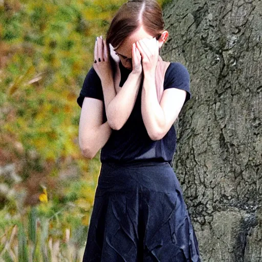 Prompt: emma watson smelling a fart