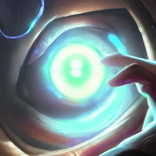 Prompt: glowing eye with fingers floating, an eye in the centered of the hand, eye, violet theme, bright art masterpiece artstation. 8 k, sharp high quality artwork in style of jose daniel cabrera pena and greg rutkowski, concept art by tooth wu, blizzard warcraft artwork, hearthstone card game artwork, magic eye