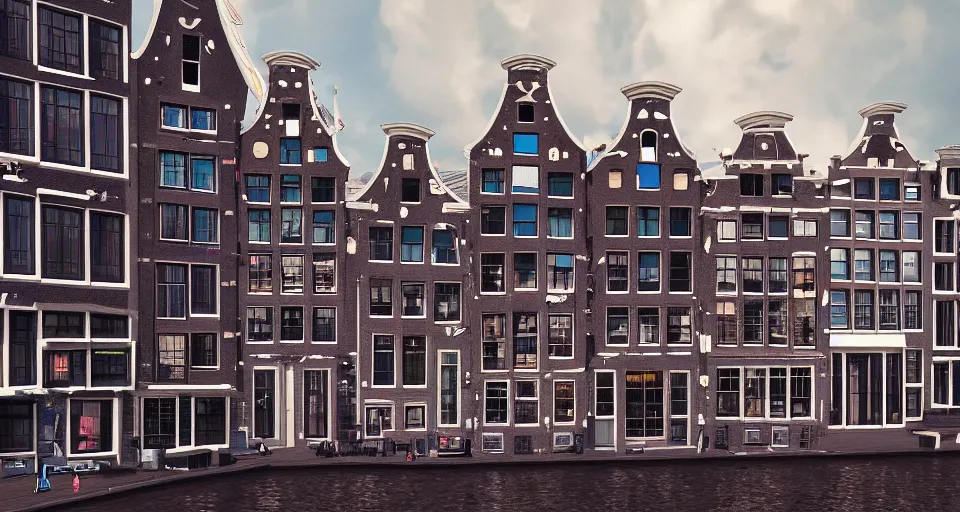 Prompt: amsterdam in the year 2 1 0 0, intricate artwork by tooth wu and wlop and beeple, octane render, hyper realism, 8 k