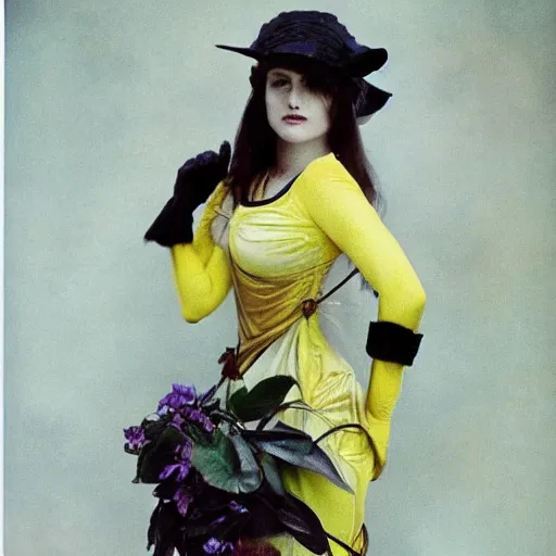 Image similar to elegant woman dressed up as pikachu, art photo by Annie Liebovitz and Alphonse Mucha