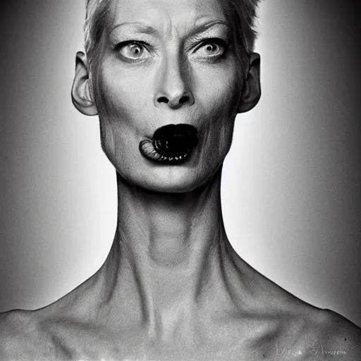 Image similar to tilda swinton lentils double exposure