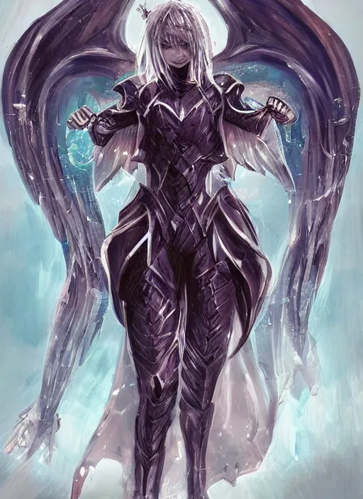 Image similar to concept art. angel knight girl. artsation trending. highly detailed