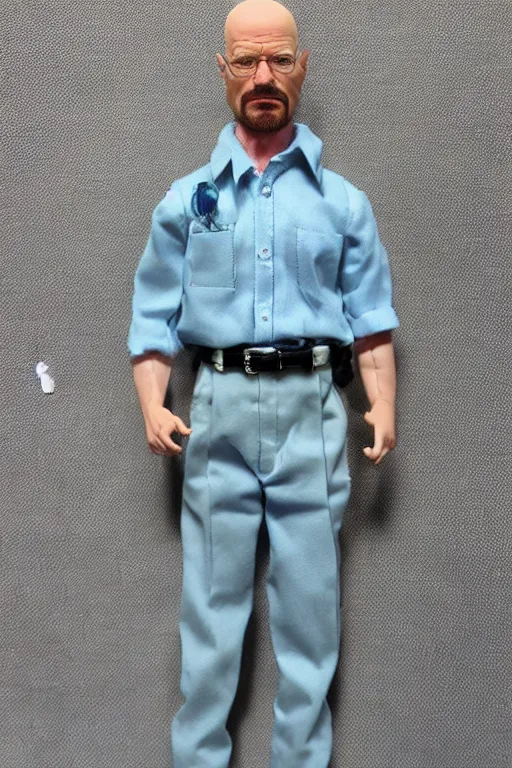 Prompt: walter white barbie doll, photorealistic, highly detailed,