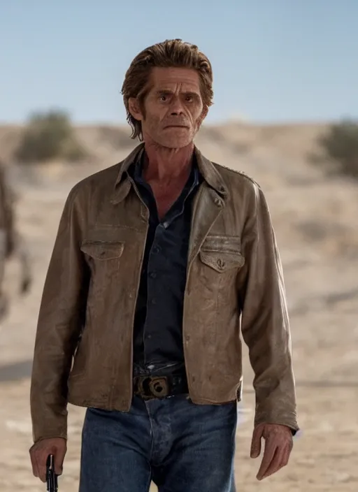 Image similar to film still of Willem Dafoe as Martin Riggs in Lethal Weapon, 4k