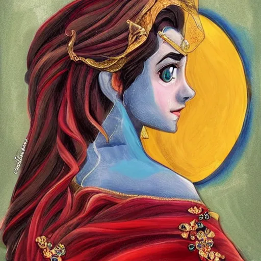 Prompt: side_profile_centered_painted_portrait_Maya_Ali_as_a_storm_sorcerer_colourful_pretty_face_intricate_eyes_beautiful_elegant_Animeby - H704 - C14.0