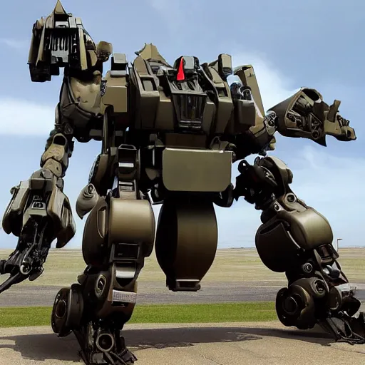 Image similar to Photo of battle Mech of the United States Military. 3000