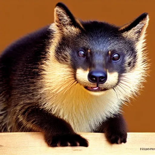 Image similar to a honeybadger - cat - hybrid, animal photography