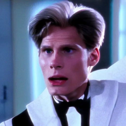 Prompt: Live Action Still of Jerma in Back to the Future, real life, hyperrealistic, ultra realistic, realistic, highly detailed, epic, HD quality, 8k resolution, body and headshot, film still