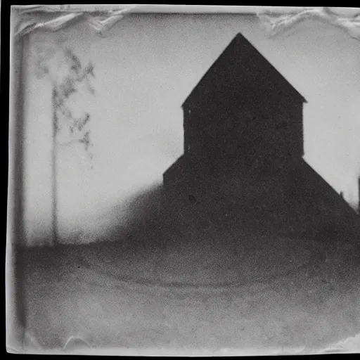 Image similar to faded black and white photograph of a nightmare,