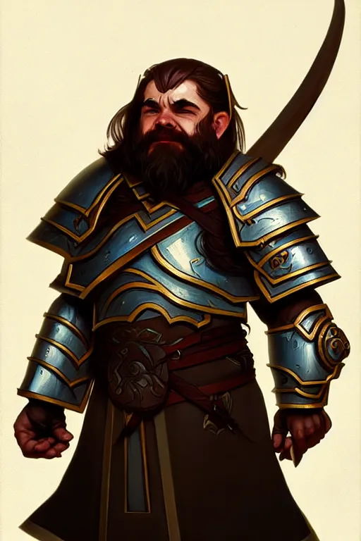 Image similar to male dwarf paladin of vengeance, highly detailed, digital painting, artstation, sharp focus, illustration, art by tan zi and ayanamikodon and alphonse mucha and wlop