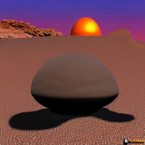 Image similar to crashed burning UFO flying saucer with a sad Roswell grey alien trying to repair his crashed burning spacecraft in the desert, crashed UFO, crashed Flying Saucer, cactus and rocks in the background, dusk, featured on zbrush central, hurufiyya, zbrush, polycount, airbrush art