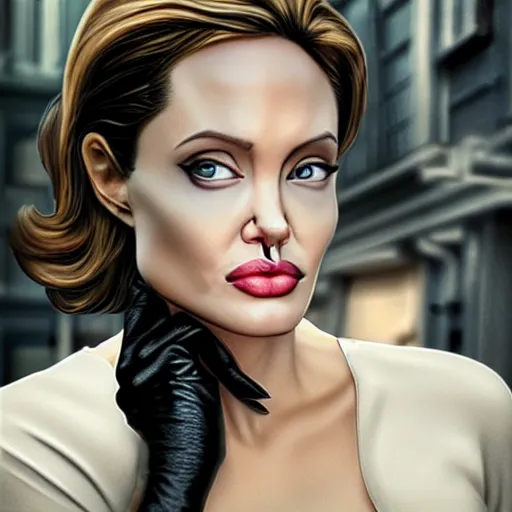 Image similar to hyperrealistic photorealistic Angelina Jolie as Catwoman 4k hdr award winning photo cinematic lighting