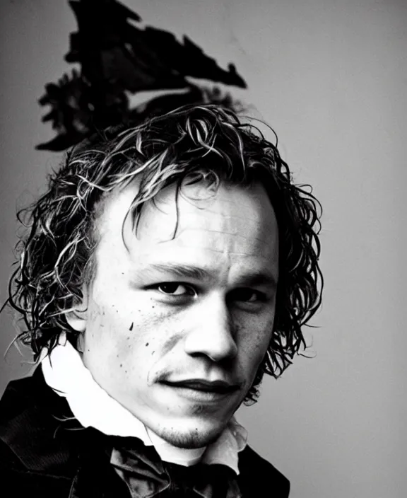 Image similar to portrait of heath ledger 1 8 0 0 s, los angeles