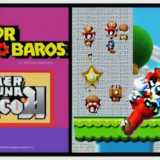 Image similar to Super Mario Bros. 77 instruction manual