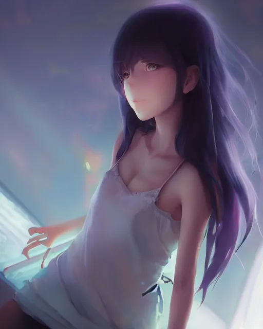 Prompt: ! dream a monster girl, full shot, atmospheric lighting, detailed face, by makoto shinkai, stanley artgerm lau, wlop, rossdraws