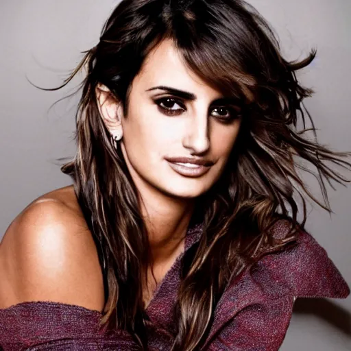 Prompt: photography of Penélope Cruz when 25 years old, award winning photography, portrait photography, full body, by LEONARDO ESPINA