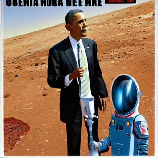 Image similar to obama on mars