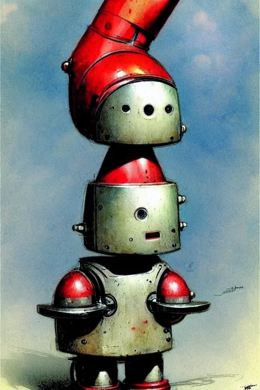 Image similar to ( ( ( ( ( 1 9 5 0 s robot knome b 9 robot lost in space. muted colors. ) ) ) ) ) by jean - baptiste monge!!!!!!!!!!!!!!!!!!!!!!!!!!!!!!