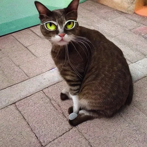 Image similar to intellectual cat