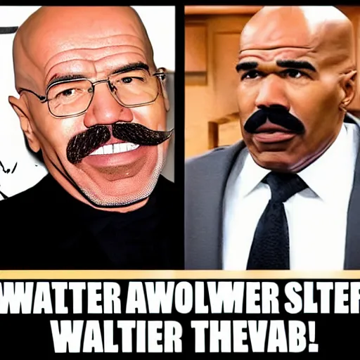 Image similar to walter white without moustache and steve harvey