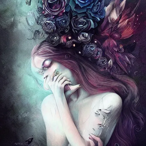 Image similar to just art for dark metal music, no words, no letters, only art by anna dittmann