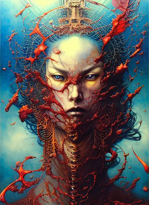 Prompt: detailed image of utopian by Ayami Kojima, Amano, Karol Bak, Greg Hildebrandt, and Mark Brooks, rich deep colors. Beksinski painting, part by Adrian Ghenie and Gerhard Richter. art by Takato Yamamoto. masterpiece . intricate artwork by Tooth Wu and wlop and beeple, greg rutkowski, very coherent symmetrical artwork, cinematic, hyper realism, high detail, octane render, unreal engine, 8k, Vibrant colors, Smooth gradients, High contrast, depth of field. by Katsuhiro Otomo, full body character drawing, inspired by Evangeleon, clean ink detailed line drawing, intricate detail, extremely detailed. painting by Arthur Rackham, Eugene de Blaas, Frederic Leighton