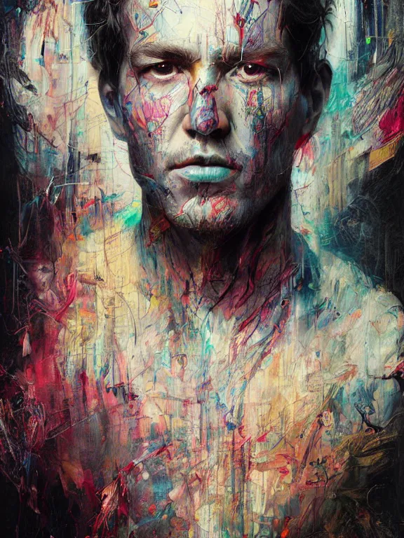 Prompt: art portrait of tom grady 8k by tristan eaton Stanley Artgerm Tom Bagshaw Greg Rutkowski Carne Griffiths trending on DeviantArt face en