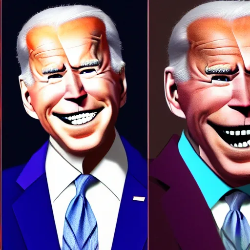 Prompt: joe Biden animorphs into Cheshire Cat, John tenniel art style