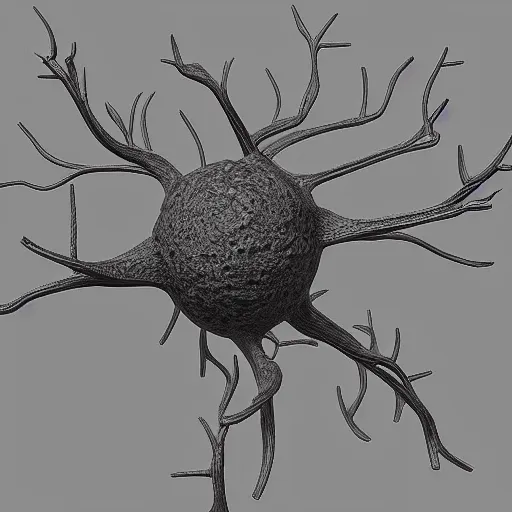 Prompt: a neuron, cell, 3D, Farid Ghanbari