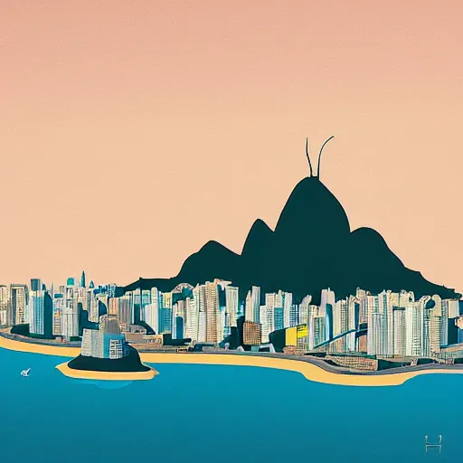 Image similar to rio de janeiro painted by james gilleard