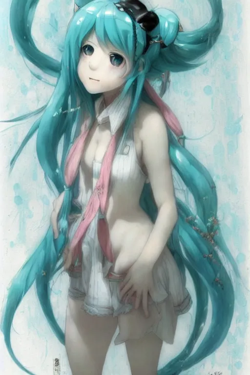 Image similar to ( ( ( ( ( real girl hatsune miku in shower. muted colors. ) ) ) ) ) by jean - baptiste monge!!!!!!!!!!!!!!!!!!!!!!!!!!!