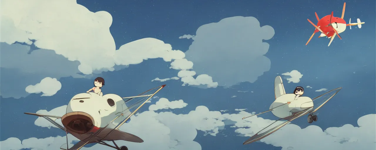 Image similar to baby harp seal pilot crashing airplane, japanese zero, 1 9 3 0 s, atey ghailan, goro fujita, studio ghibli, rim light, intense daytime lighting, clear focus, very coherent