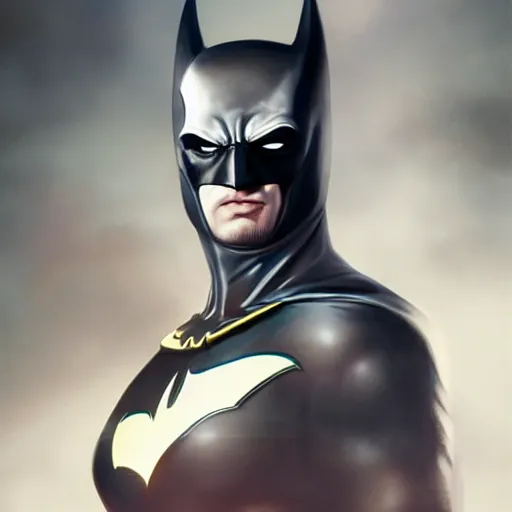 Image similar to characters portrait of MoonKnight mixed with Batman by ArtGerm and Tom Bagshaw, merged character, Full Body, 4k, highly detailed, cinematic lighting