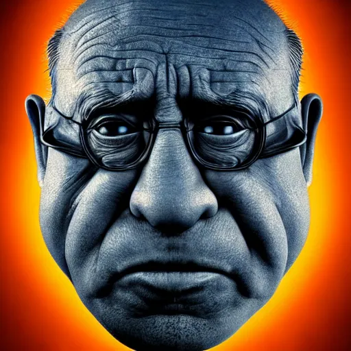 Prompt: hyperrealistic mixed media high resolution image of Danny DeVito in Total Recall as an alien, stunning 3d render inspired art by István Sándorfi and Greg Rutkowski and Unreal Engine, perfect symmetry, dim volumetric lighting, 8k octane beautifully detailed render, post-processing, extremely hyper-detailed, intricate, epic composition, highly detailed attributes, highly detailed atmosphere, full body shot, cinematic lighting, masterpiece, trending on artstation, very very detailed, masterpiece, stunning, flawless structure, lifelike texture, perfection,