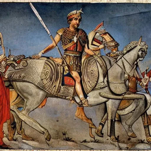 Prompt: alexander the great conquering the new world in india