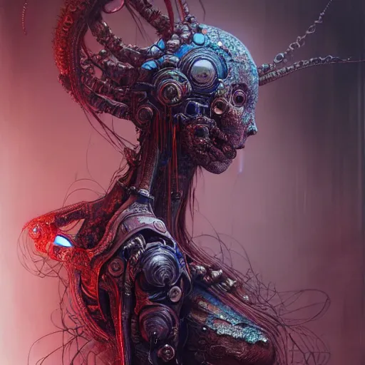 Image similar to a highly detailed long shot photo of cybergoth female character by ayami kojima, beksinski, giger, intricate, digital painting, artstation, intricate, concept art, smooth, sharp focus, illustration